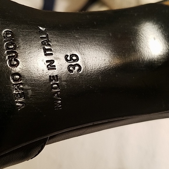 Roberto Cavalli Black and Gold Ankle Strap Heel 6 - Picture 4 of 6